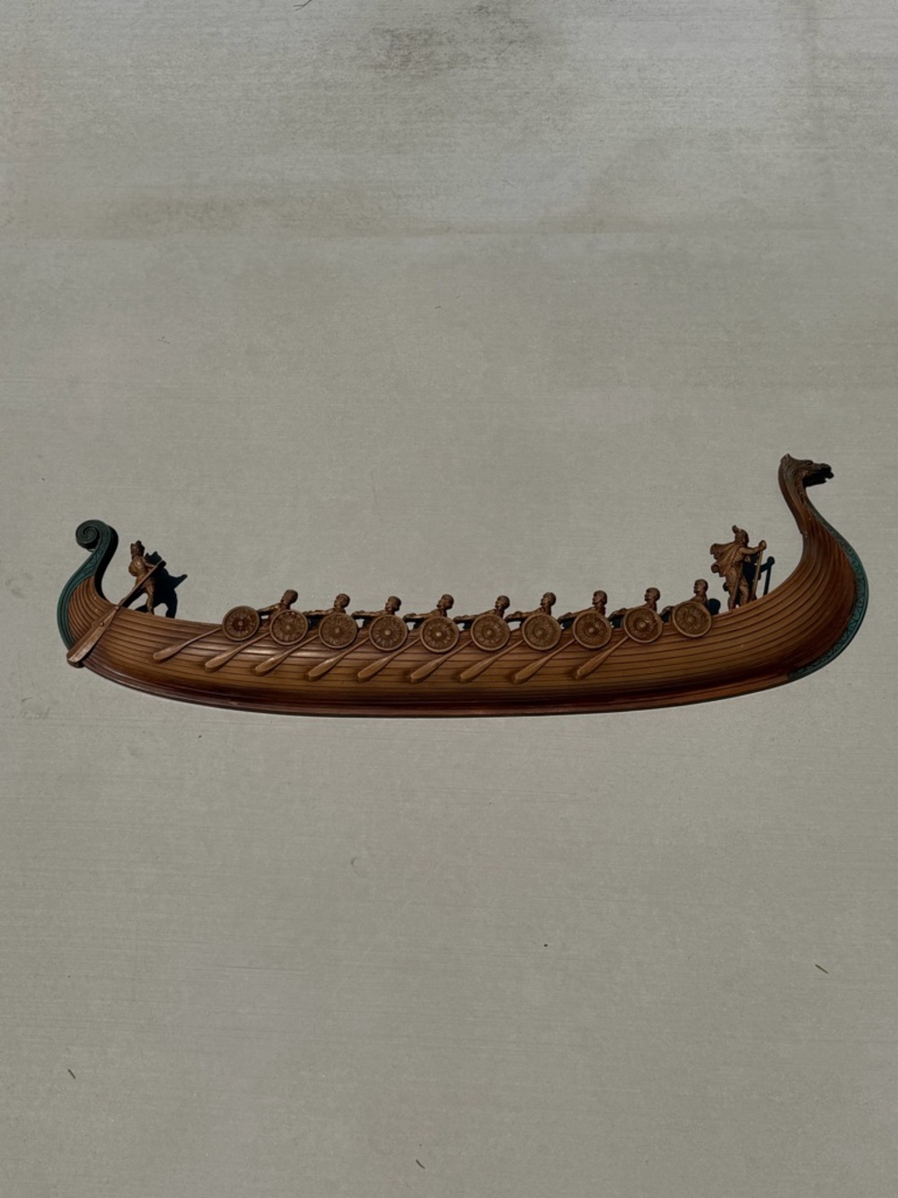 Mid-Century Syroco Molded Viking Ship Wall Art Oarsmen And Shields 1960’s USA